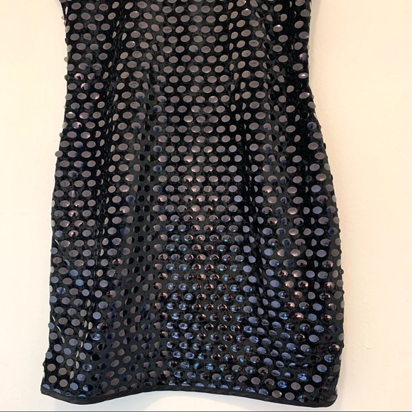 Pleasant Pheasant Bodycon Mini Black Dress M Sleeveless - Picture 8 of 9